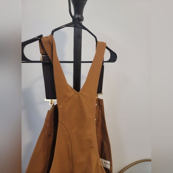 Carhartt RO1-M Duck Bib Men's Overalls Relaxed Fit Unlined (32*34) Brown - Picture 9 of 9